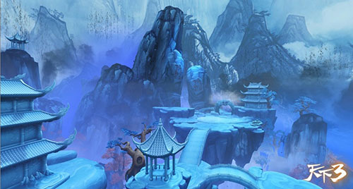 《天下3》丹青山：兩萬裏3D水墨，戰台移轉墨雲變幻