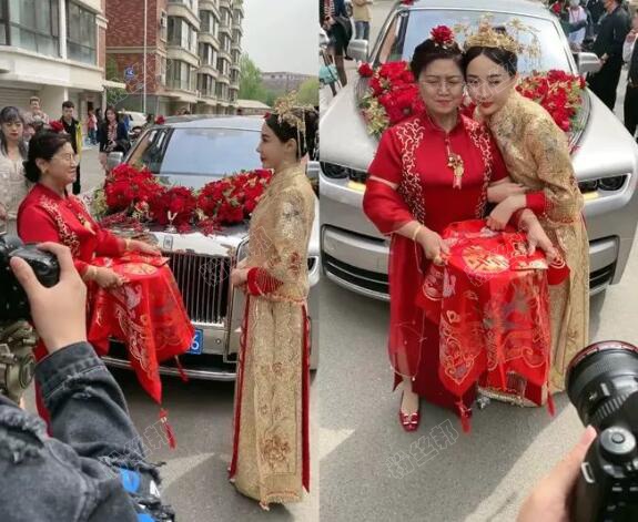阿哲婚禮直播視頻回放，豪車網紅雲集四平，伽佰哥豪送“兩坨”敬酒金