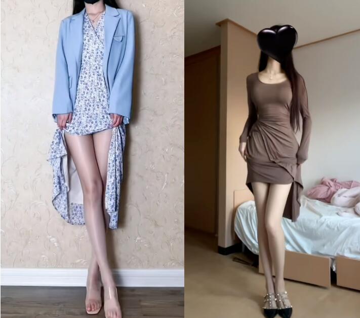 “撩裙殺”讓女網紅爭著露腿，網友感謝抖音長腿歐尼，這盛世如你所願