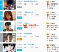 恭喜小颯獲得YY10白金主播第一名，YY白金主播排名名單
